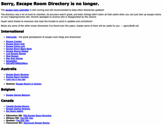escaperoomdirectory.com screenshot