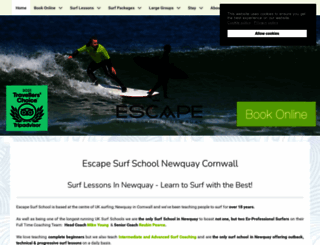escapesurfschool.co.uk screenshot