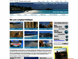 escapeworldwide.co.uk screenshot