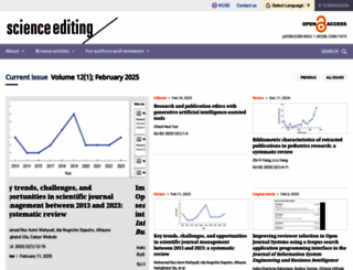 escienceediting.org screenshot