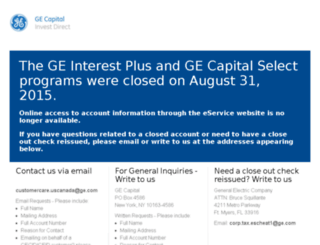 eservice.gecapitalinvestdirect.com screenshot