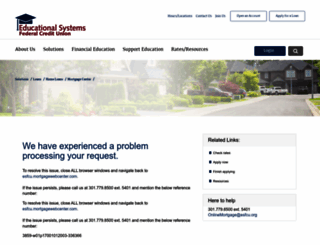 esfcu.mortgagewebcenter.com screenshot
