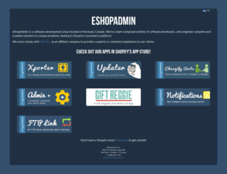 eshopadmin.com screenshot