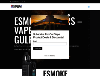 esmokevaporsgulfport.com screenshot