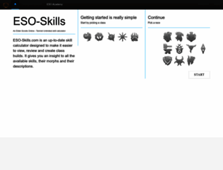 eso-skills.com screenshot