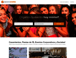espacioeventos.com screenshot