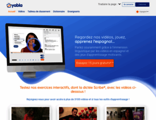 espagnol.yabla.com screenshot