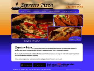 espressopizzaofmedford.com screenshot