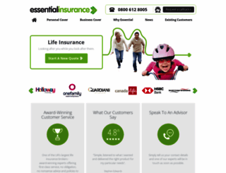 essentialinsurance.co.uk screenshot