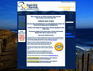 essentialrentals.com screenshot