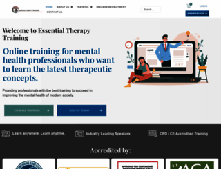 essentialtherapytraining.com screenshot