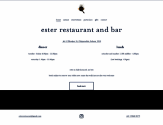 ester-restaurant.com.au screenshot