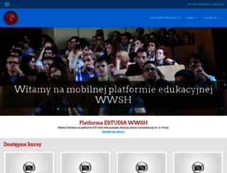 estudia.wwsh.edu.pl screenshot