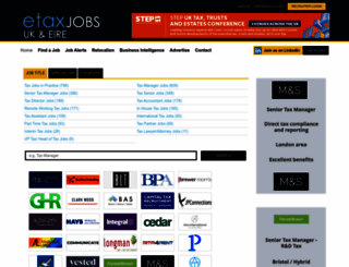 etaxjobs.co.uk screenshot