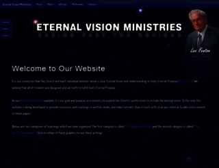 eternalvisionministries.org screenshot