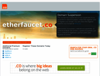 etherfaucet.co screenshot