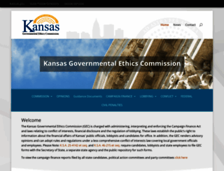 ethics.kansas.gov screenshot
