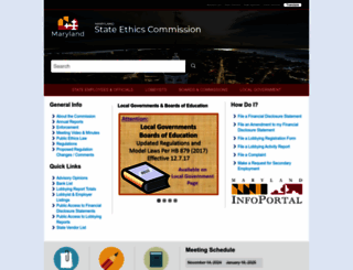 ethics.maryland.gov screenshot