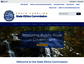 ethics.sc.gov screenshot