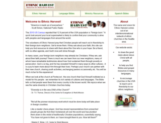 ethnicharvest.org screenshot