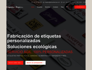 etiquetasropa.com screenshot