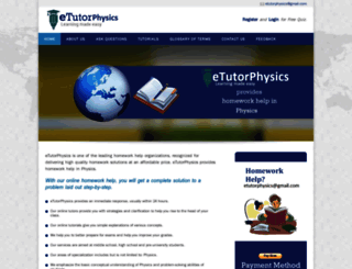 etutorphysics.com screenshot