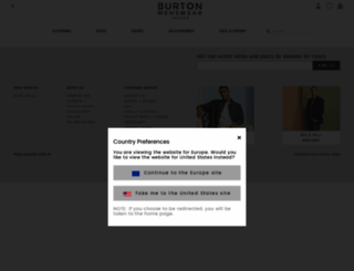 eu.burton-menswear.com screenshot