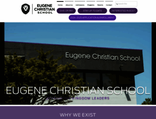 eugenechristianschool.com screenshot