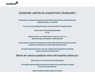 eunisure.co.uk screenshot
