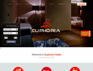 euphoriahotels.in screenshot