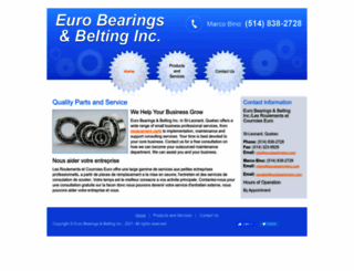 eurobearingsandbelting.com screenshot