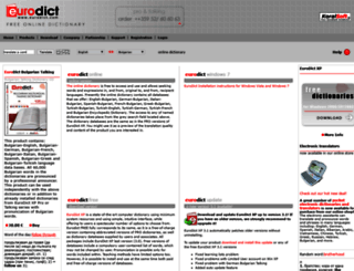 eurodict.koralsoft.com screenshot