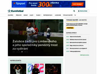 eurofotbal.cz screenshot