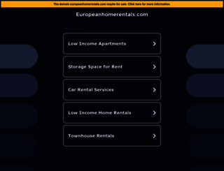 europeanhomerentals.com screenshot