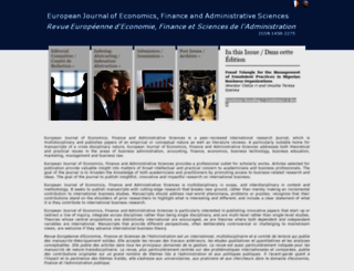 europeanjournalofeconomicsfinanceandadministrativesciences.com screenshot