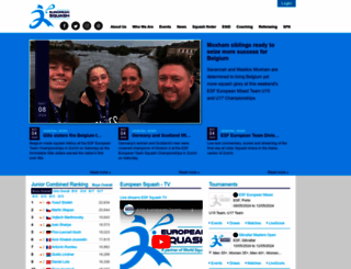 europeansquash.com screenshot
