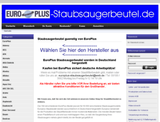 europlus-staubsaugerbeutel.de screenshot