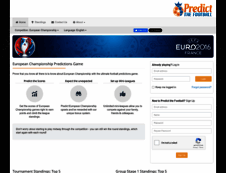 euros.predictthefootball.com screenshot
