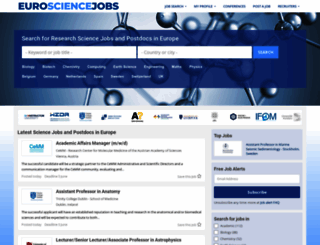 eurosciencejobs.com screenshot