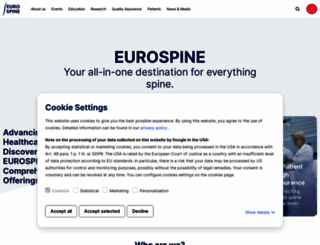 eurospine.org screenshot