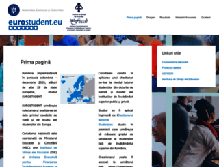 eurostudent.uefiscdi.ro screenshot