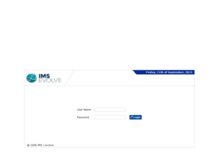 ev.ims-evolve.com screenshot