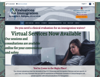 evaluationsforimmigration.com screenshot