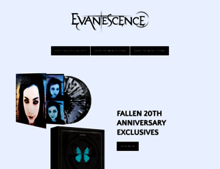 evanescence.com screenshot