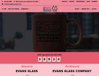 evansglasscompany.com screenshot