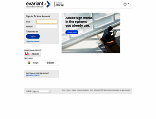 evariant.echosign.com screenshot