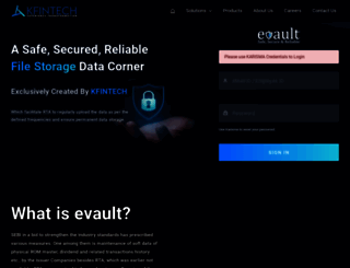 evault.kfintech.com screenshot