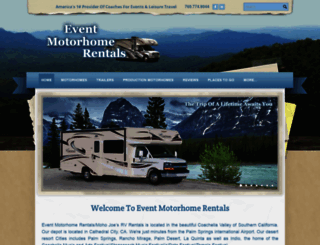 eventmotorhomerentals.com screenshot