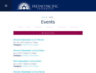 events.fresno.edu screenshot