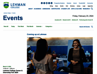 events.lehman.edu screenshot